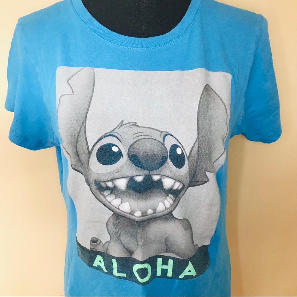 π Blue Disney Stitch Aloha TShirt - Picture 4 of 5